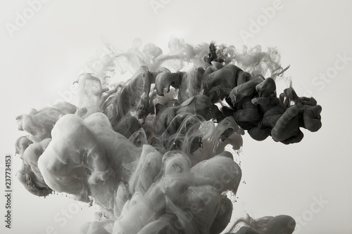 abstract background with grey mixing paint splash photo