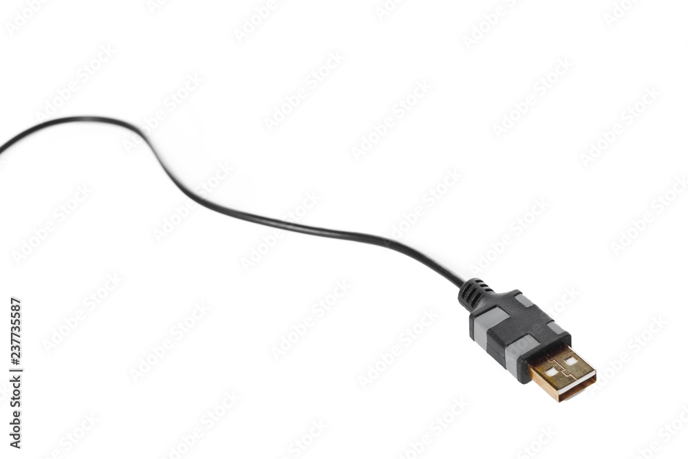 Close up view of a USB cable Close up view of a USB cable