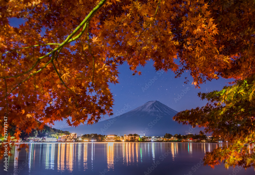 Mount Fuji, Autumn in Mt. Fuji, Japan Lake Kawaguchiko , Colorful