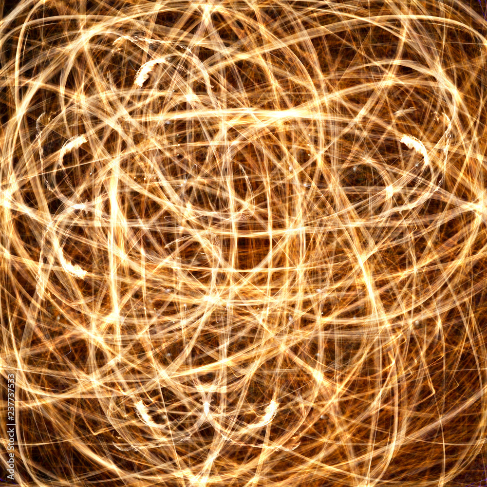 Obraz premium Abstract glowing shapes on long exposure shot