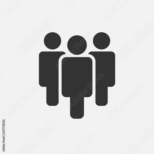 People icon isolated on white background. Vector illustration.