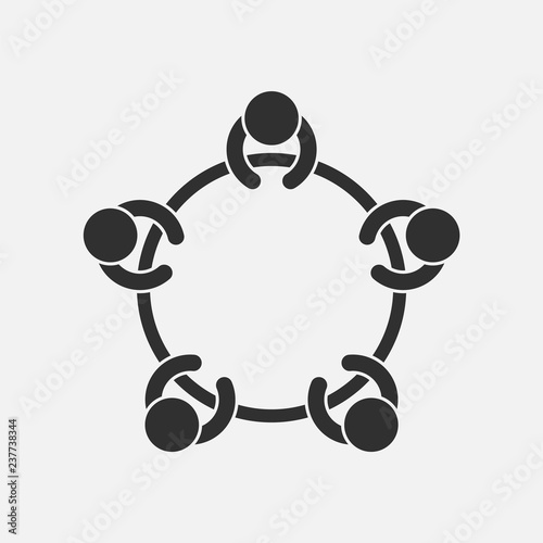 Meeting isolated on white background. Vector illustration.