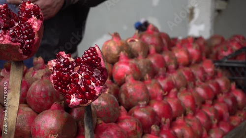 Georgian grocery market in Tbilisi. Garnet