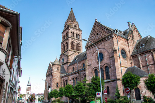 Munster. Eglise protestante. Alsace. Haut-Rhin. Grand Est 
