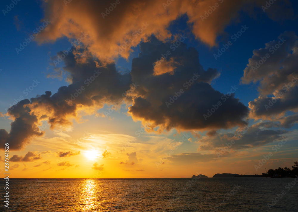  Sunset sky above the sea