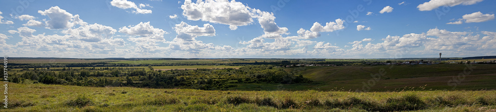 Panorama of the countryside. Penza region. Russia