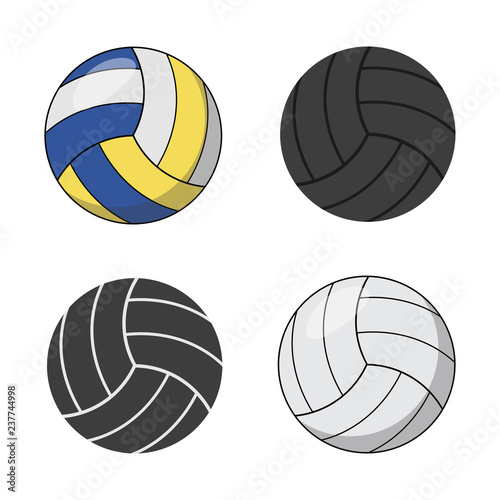 Icons of a volleyball. Sport concept, volleyball. Vector illustration.