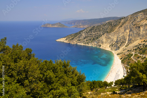 Myrtos Beach in Kefalonia Island in Greece.