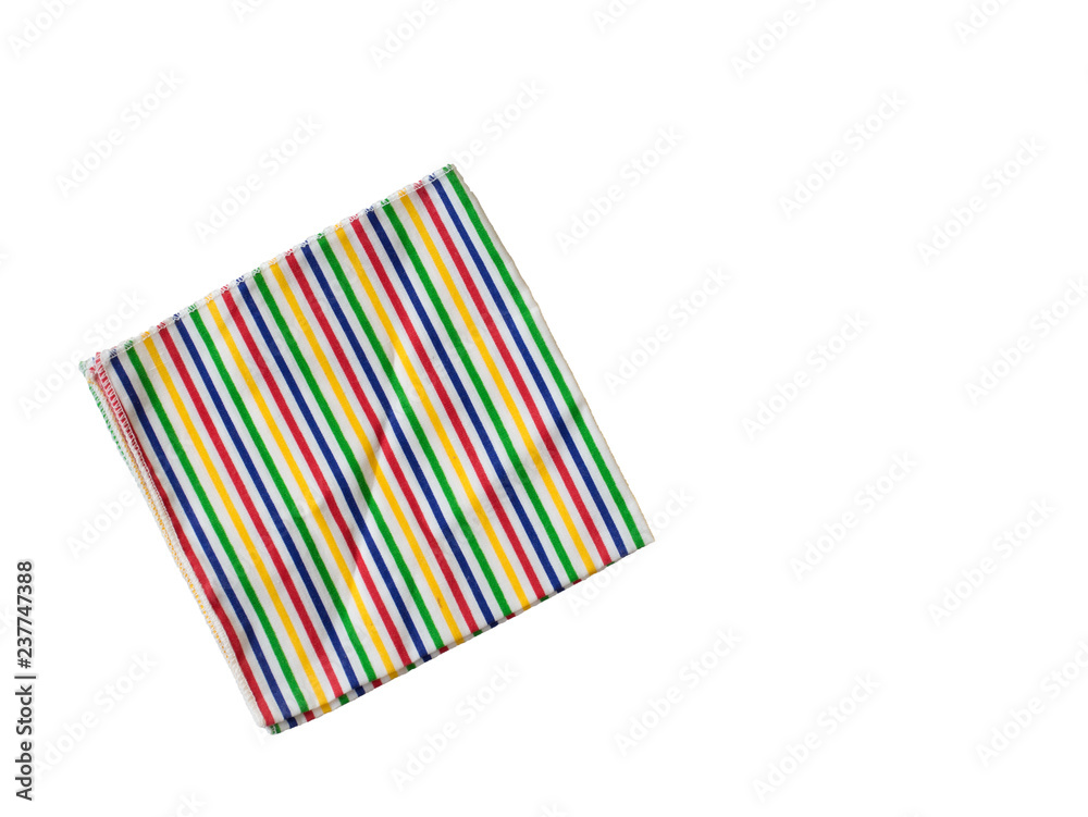 One handkerchief isolated on white background