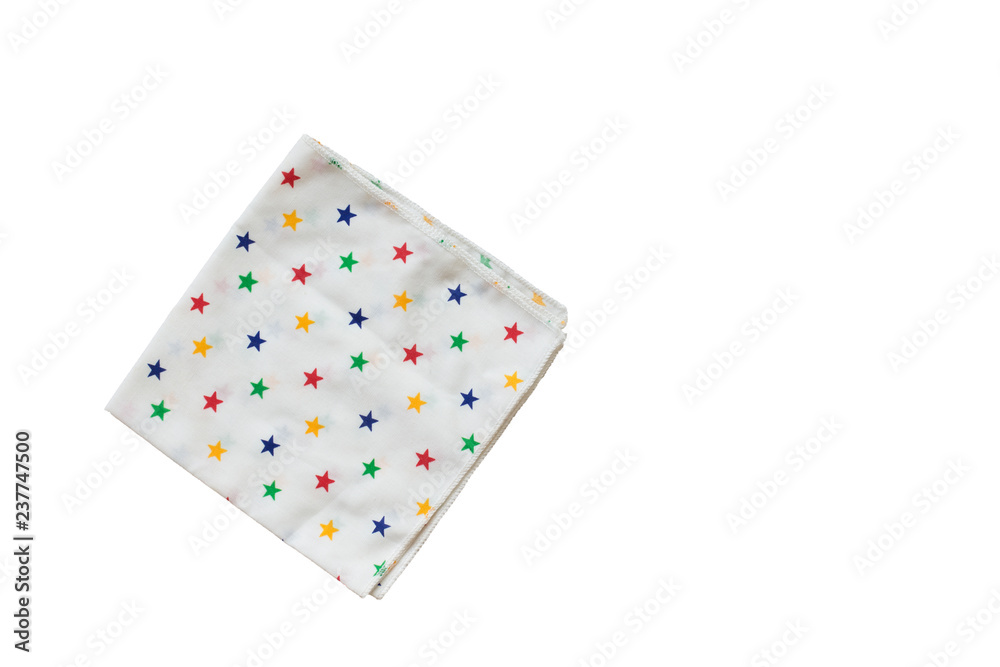 One handkerchief isolated on white background