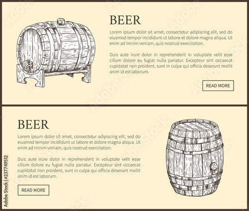 Big Beer Wood Barrel and Small Pin Landing Page