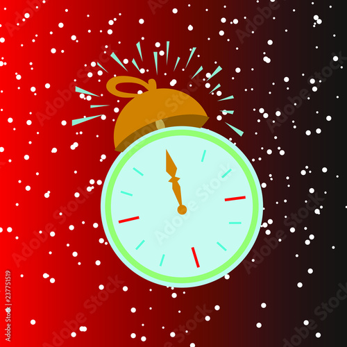 New Year's clock at midnight
