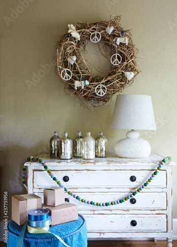Still life on rustic dresser
