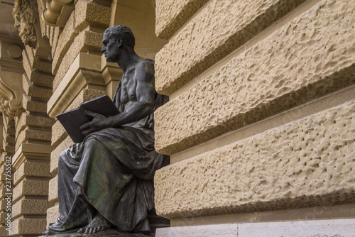 sculpture outside the Federal Palace of Switzerland in Bern, Switzerland