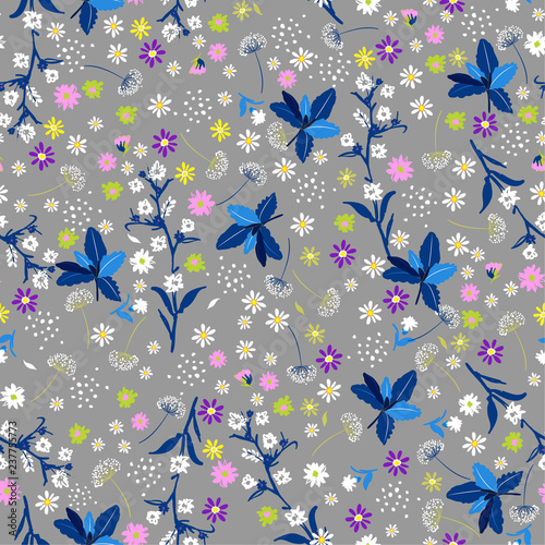 Pastel Liberty flower seamless pattern ,elegant gentle trendy  in small-scale flower. Floral meadow background for textile, fabric, covers, manufacturing, wallpapers, print, gift wrap and scrapbook