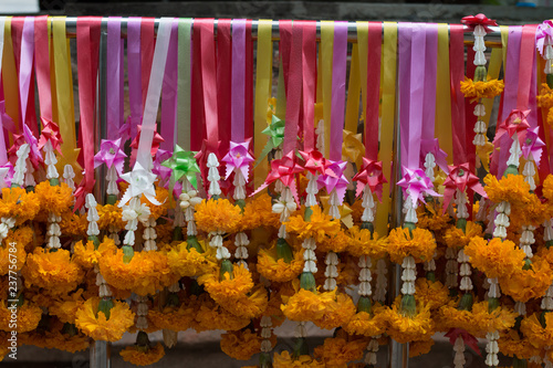 Flowers steering for Buddhist worship.