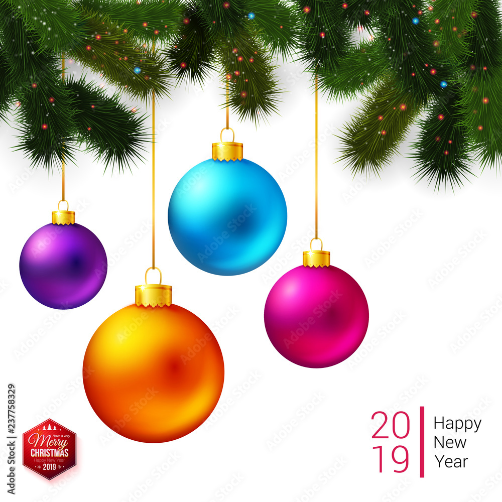 Vector illustration for poster or card with seasonal greetings