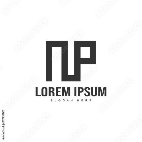 Initial letter logo template. Minimalist letter logo