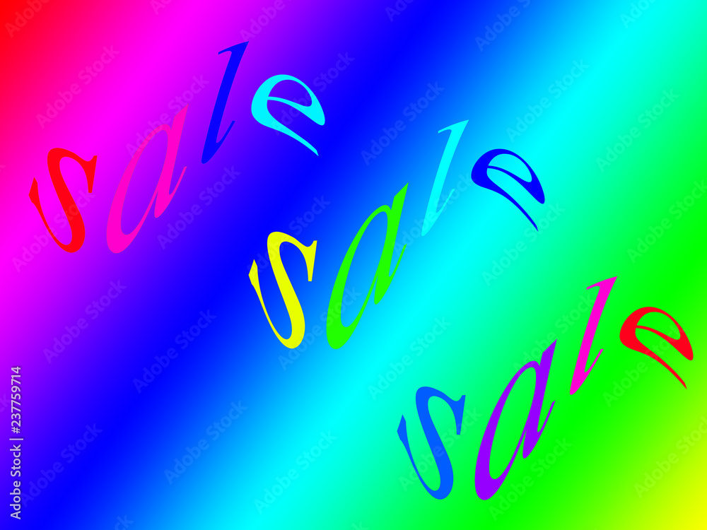 colorful lettering sale on rainbow background, rainbow colorful lettering sale on rainbow background, rainbow