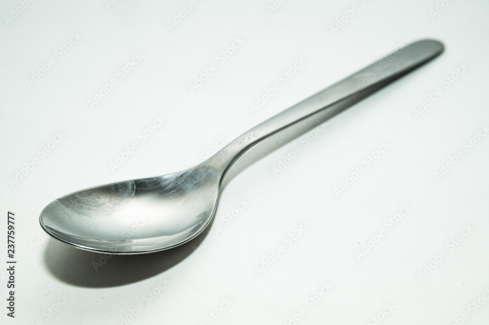 One spoon on white background One spoon on white background