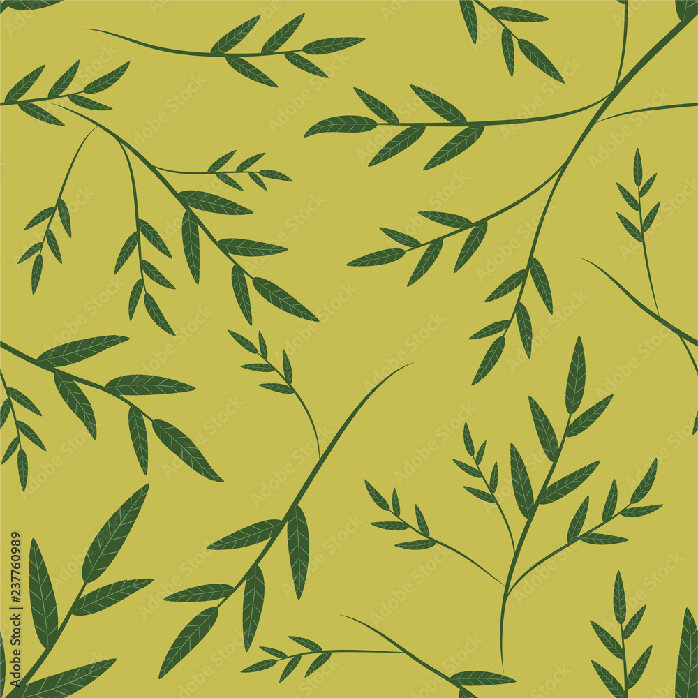 Fototapeta premium Seamless Tropical Floral Texture Background