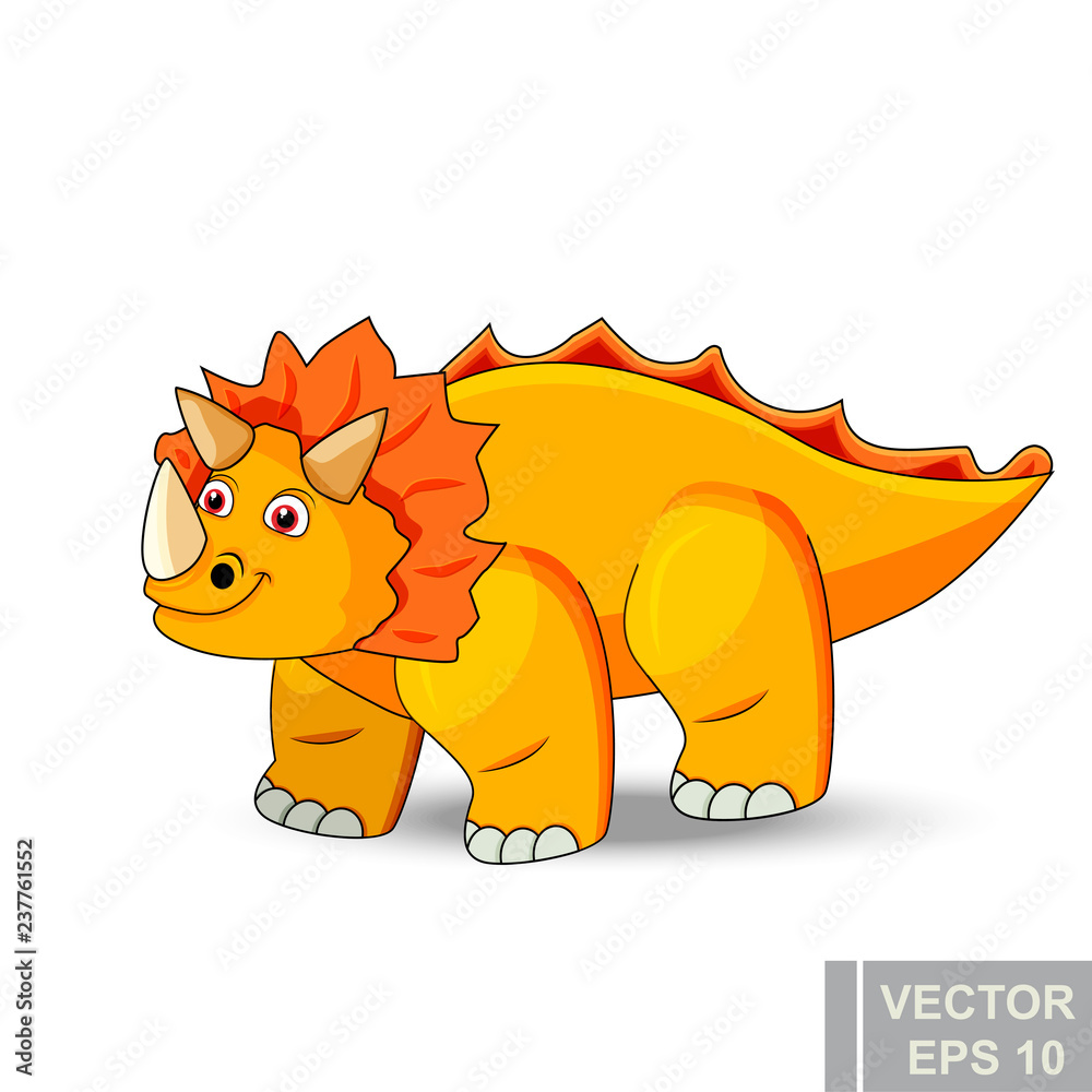 Dinosaur. cartoon style. Prehistoric. Bright. Children's. For your design.