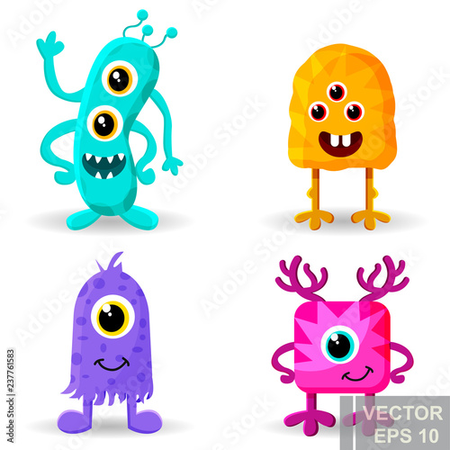 Monster. cartoon style. Funny. Bright. Children s. For your design.