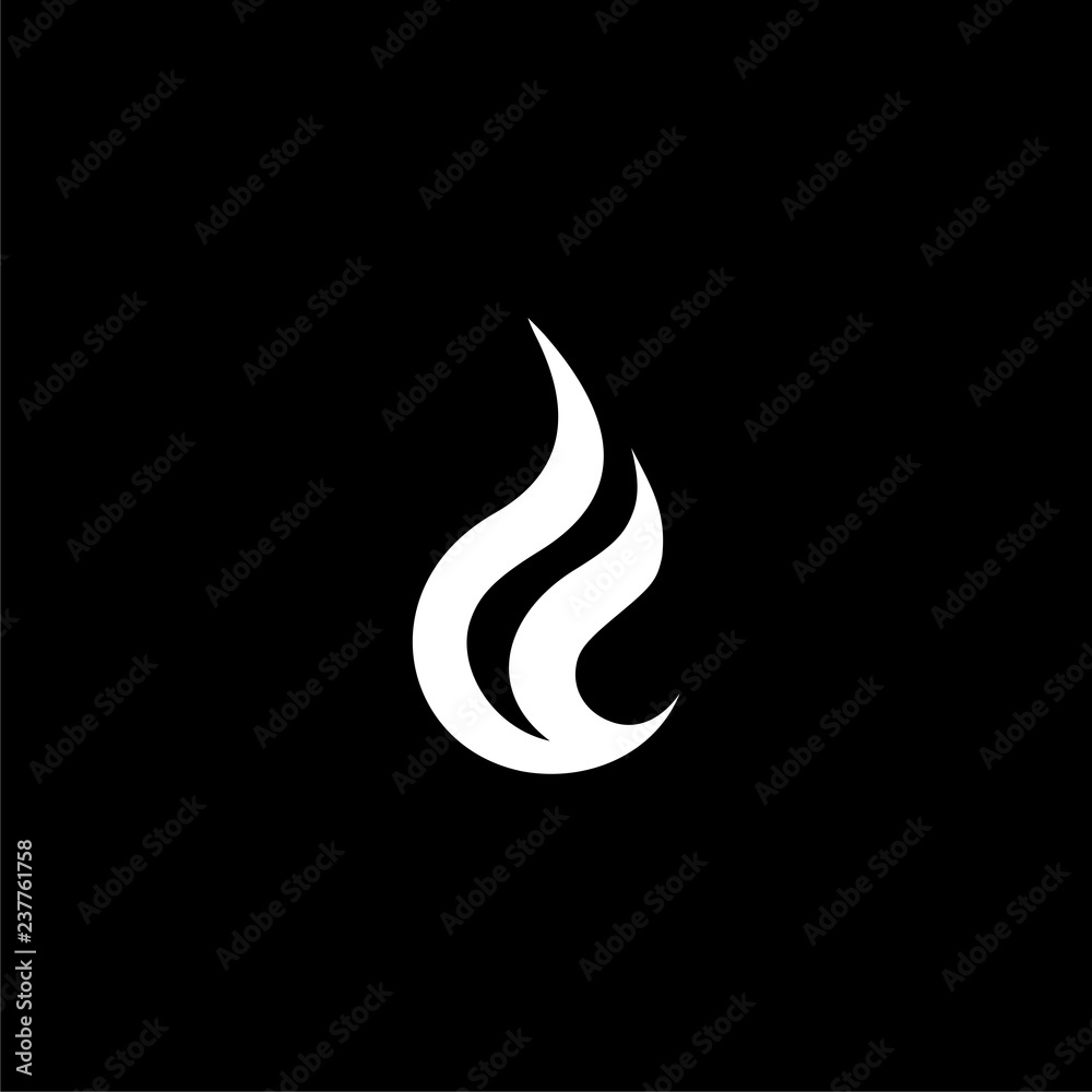 Fire Flame Logo or icon on dark background Fire Flame Logo or icon on dark background