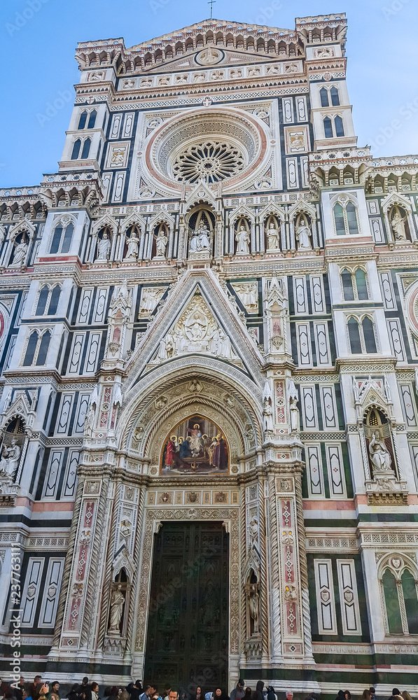 Details of Florence Cathedral, formally the Cattedrale di Santa Maria del Fiore (