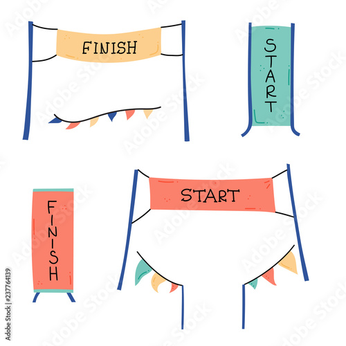 start and finish banner