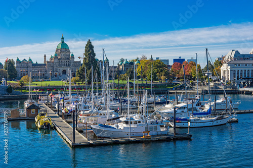 Victoria Harbor with the British Columbia Parliament Building in the background Victoria British Columbia Canada © Stan Jones
