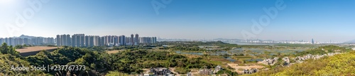 Fish ponds and farmland in Hong Kong