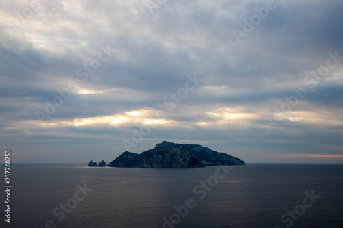 Capri seen from Punta Campanela,  Sorrento Peninsula, Italy © Giuma