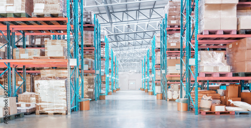 фотографія warehouse metal structure interior in selective focus