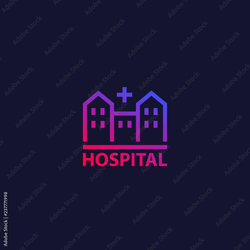 Hospital icon, vector Hospital icon, vector