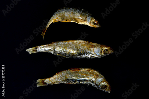 dry fish Alburnus belvica , famous tzironka from Prespa,Macedonia photo
