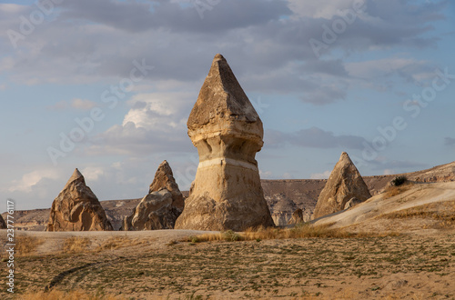 the mountains in the valley of Cappadocia