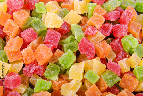 Multicolored dried fruit as a texture.

