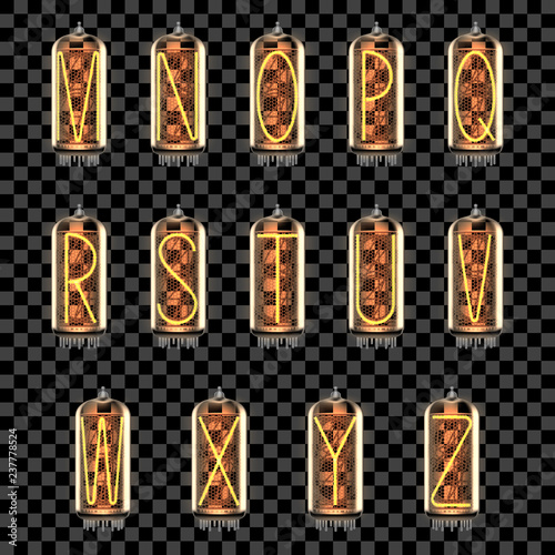 Nixie tube indicator lamp with letter set