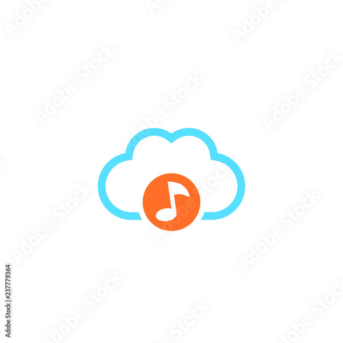 music streaming service, cloud icon