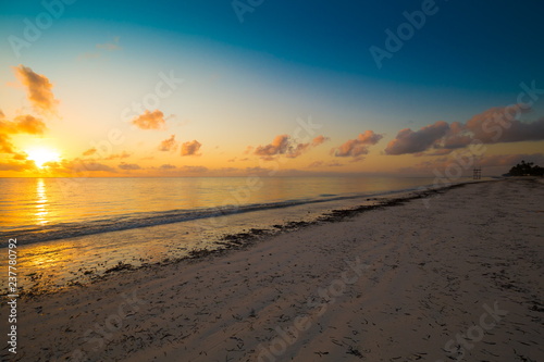 Zanzibar, landscape sea, beach, sunset