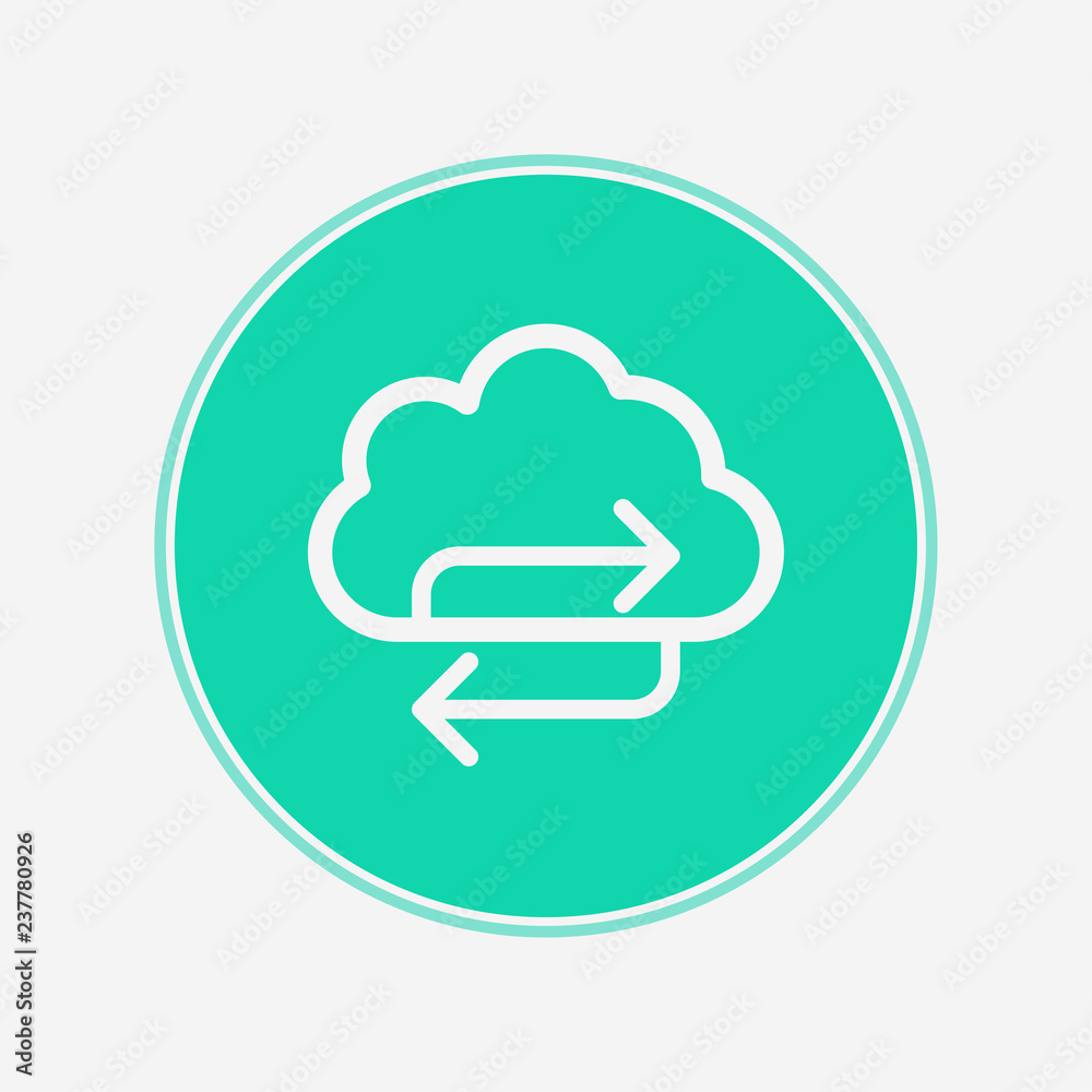 Cloud computing concept vector icon sign symbol Cloud computing concept vector icon sign symbol