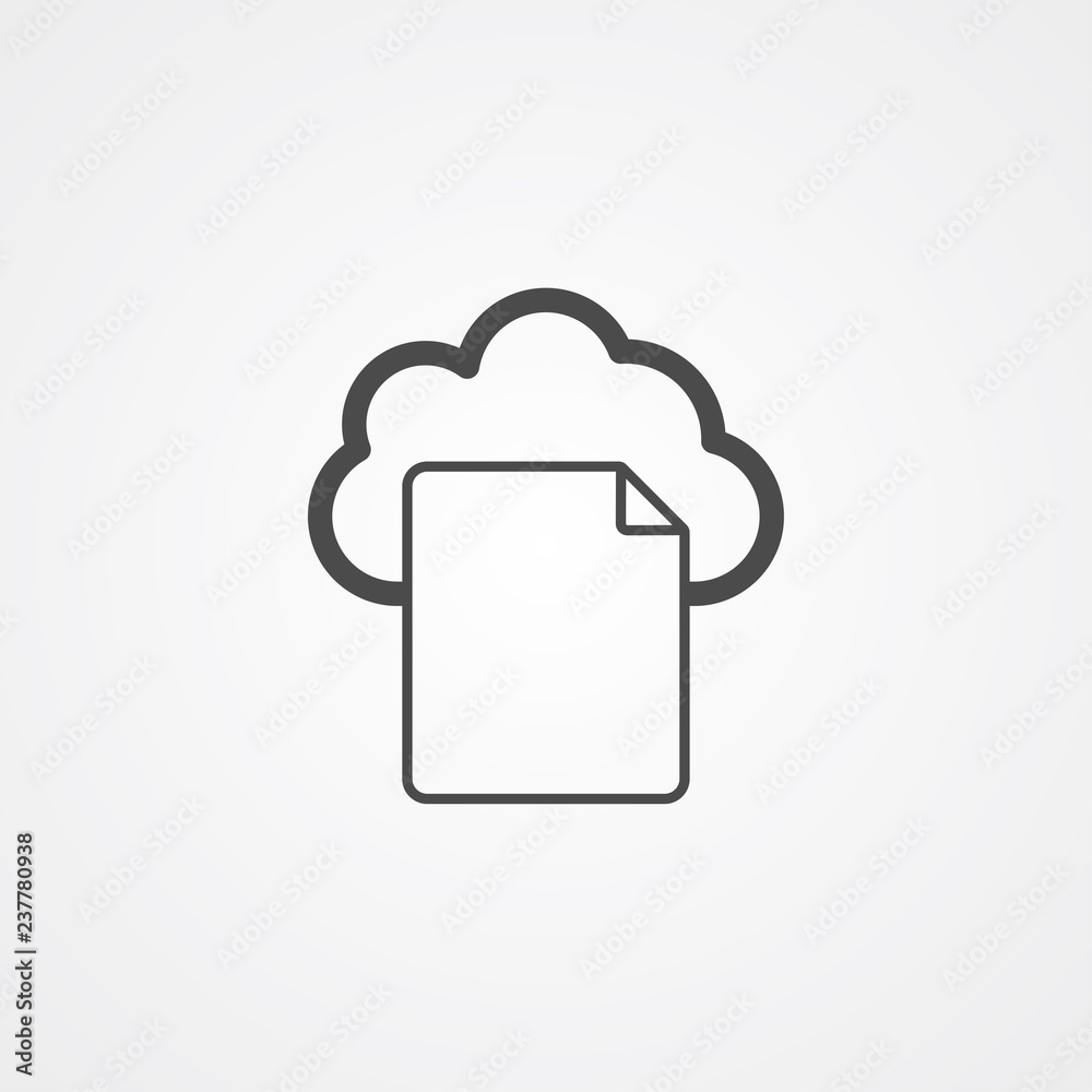Cloud computing concept vector icon sign symbol Cloud computing concept vector icon sign symbol