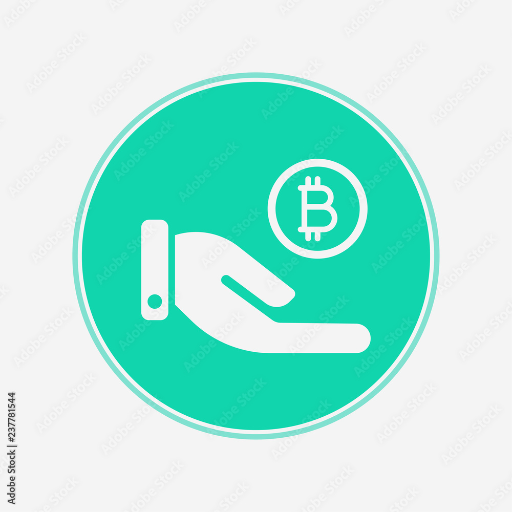 Bitcoin vector icon sign symbol linear Bitcoin vector icon sign symbol linear