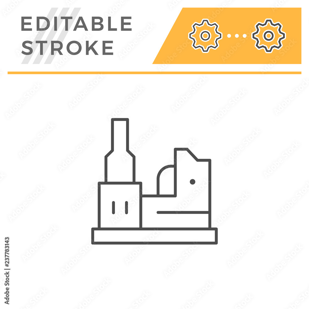 Fototapeta premium Industrial plant line icon