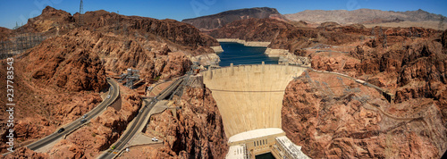 A panoramic view on the Hoover Dam