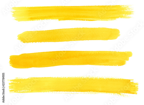 Yellow Watercolor Banners