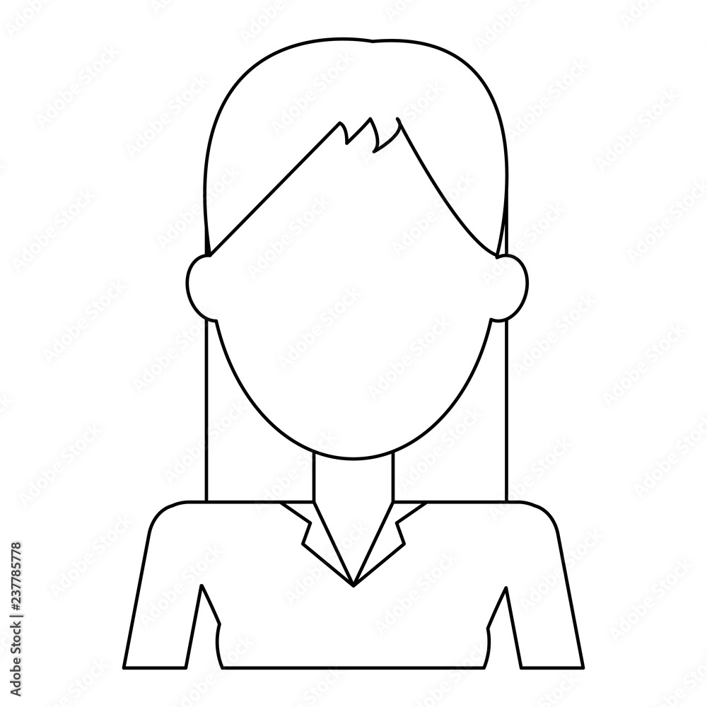 Young woman avatar profile