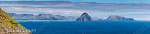 Beautiful Scene Of Faroe Islands, Panoramic Shot