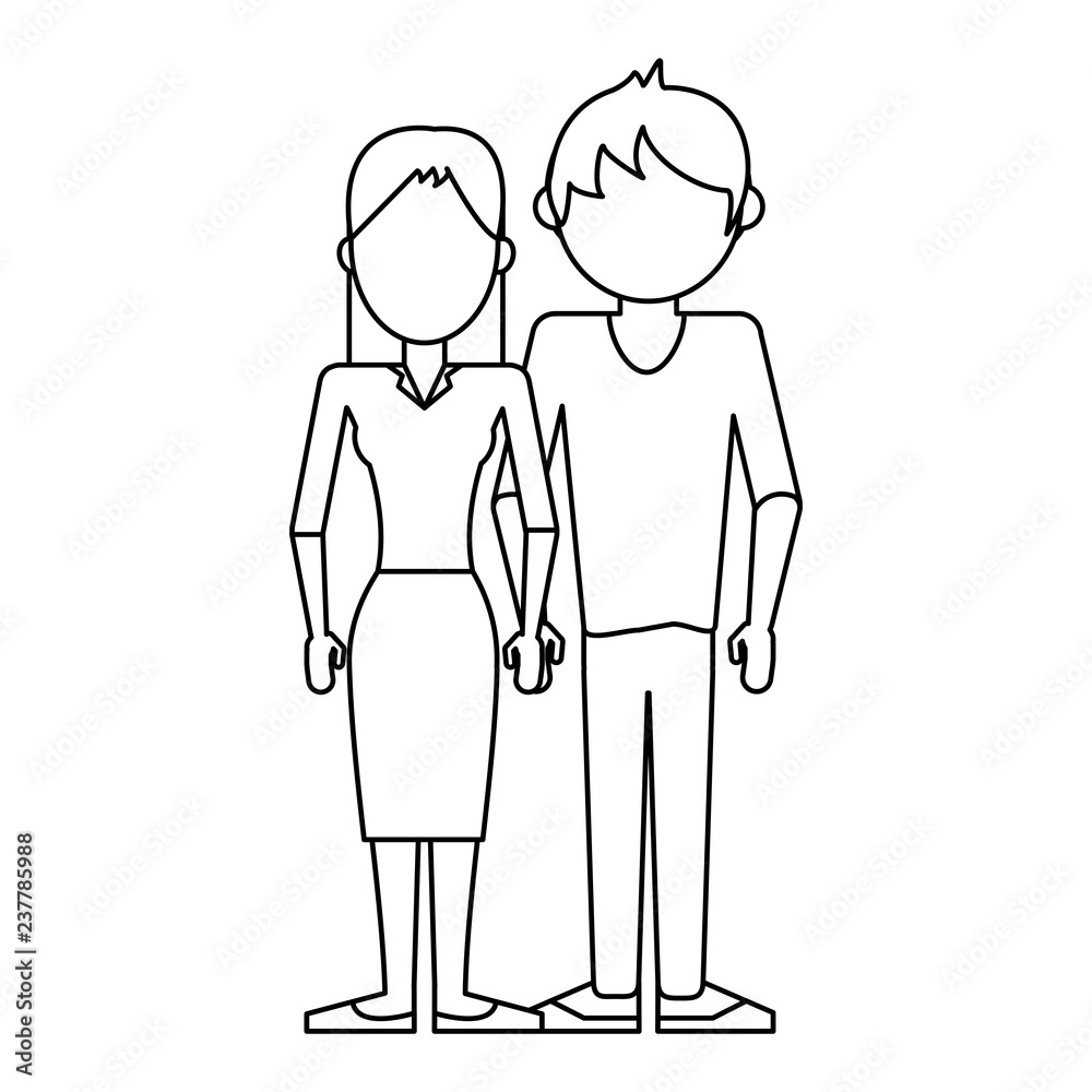 Young couple avatar